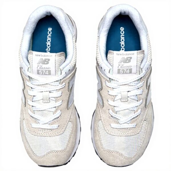 New Balance 574 Sneakers Homme Blanc Confort Respirant