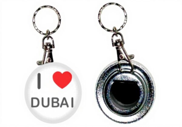 Porte-clés décapsuleur BadgeBeast I Love Dubai 55mm