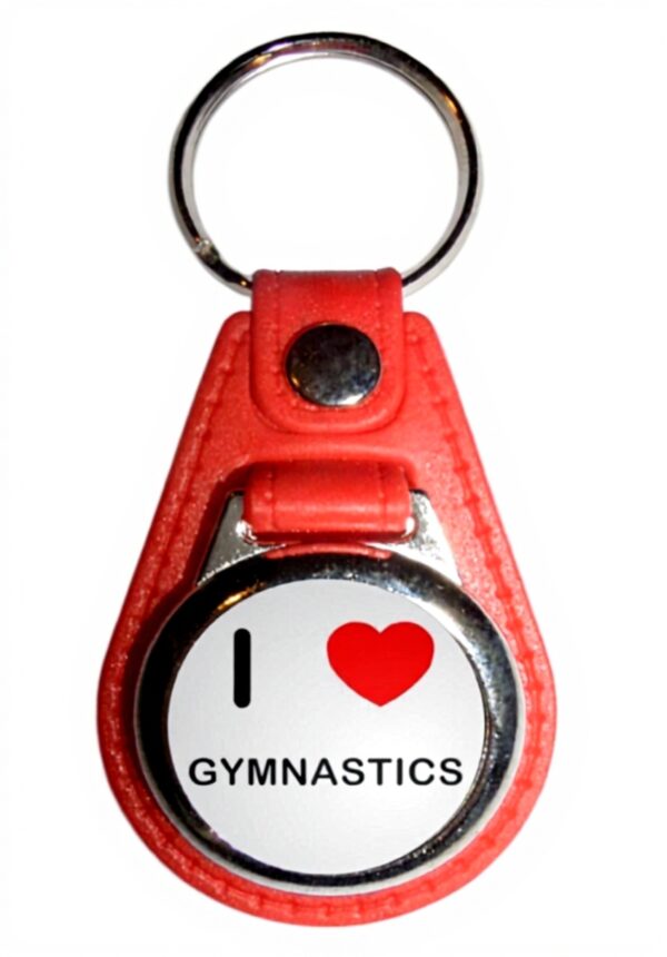 Porte-clés I Love Gymnastics BadgeBeast médaillon plastique