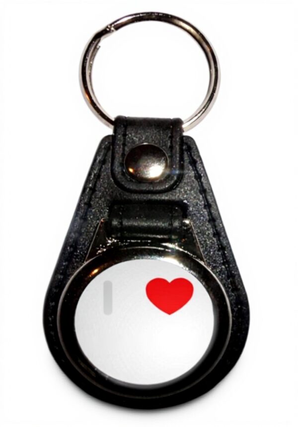 Porte-clés médaillon plastique BadgeBeast I Love Leopards