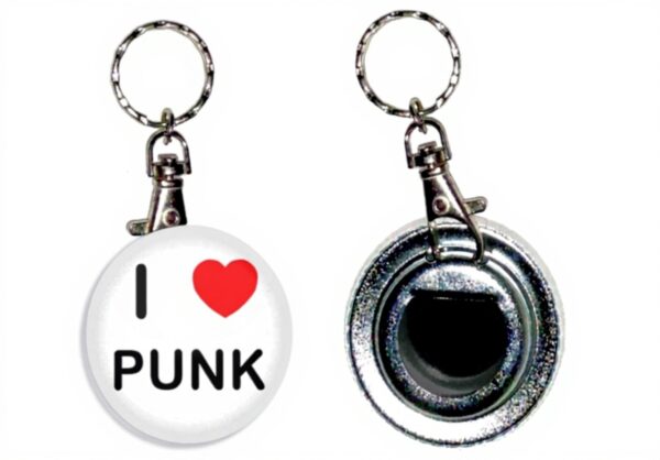 Porte-clés I Love Punk avec décapsuleur - BadgeBeast